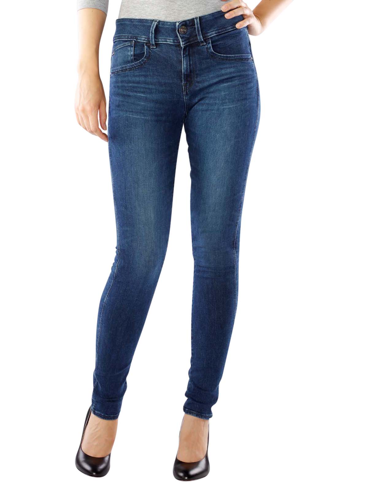 g star lynn mid skinny dark aged