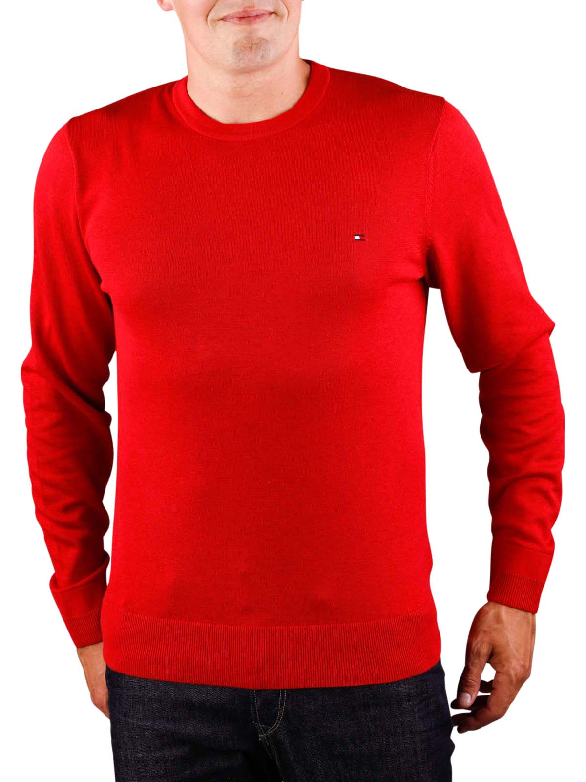 red sweater tommy hilfiger