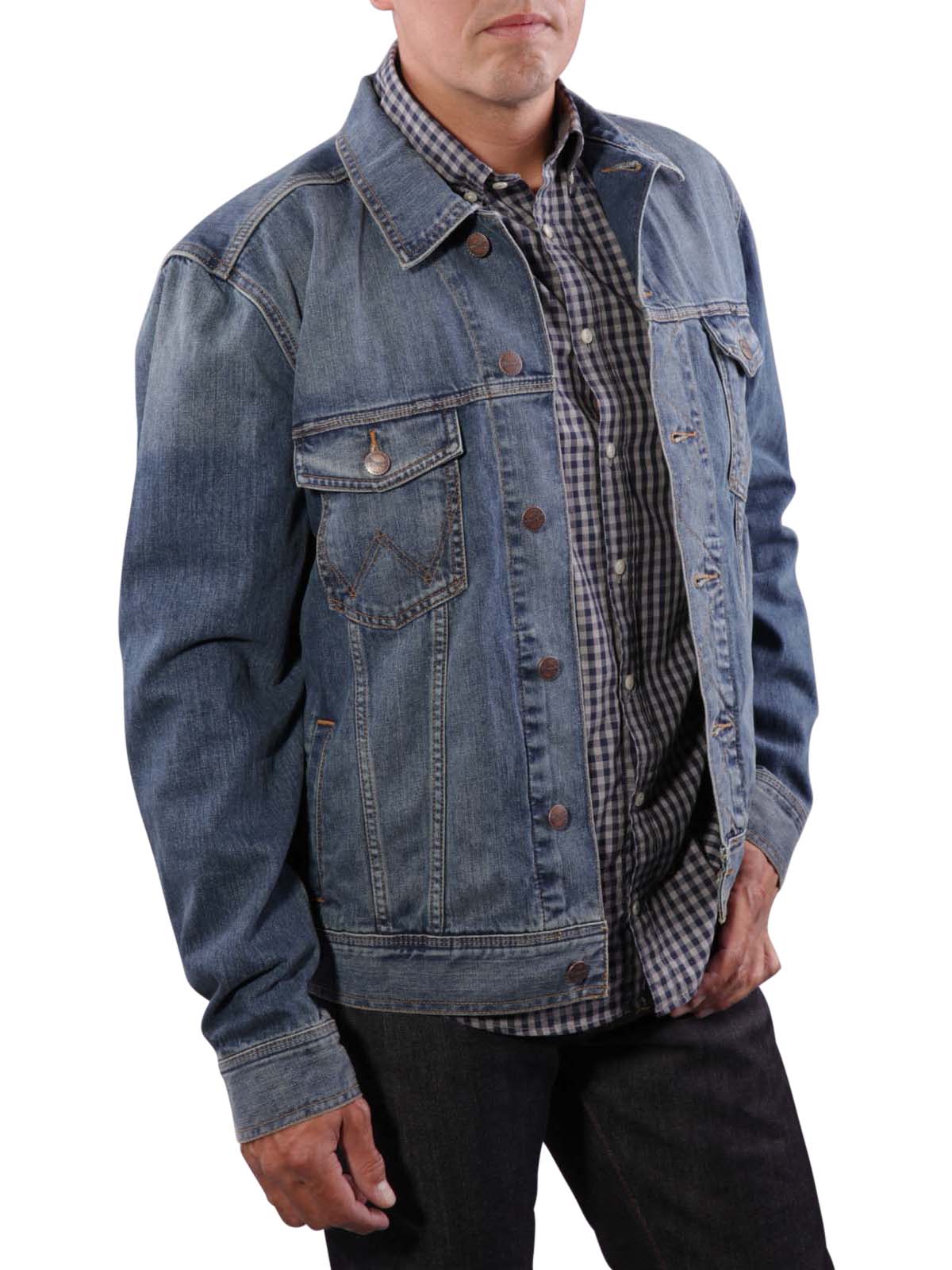 Mid Stone Wrangler Classic Denim Jacket