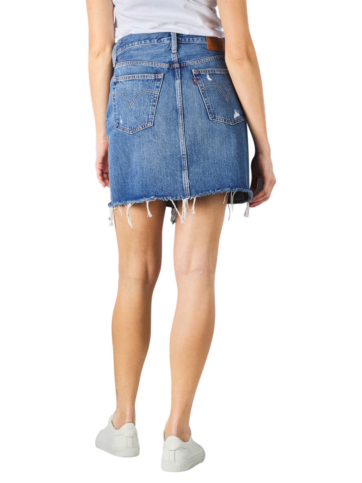 Levi's High Rise Deconstructed Buttin Fly Skirt stuck into Levi's Women's  Skirt | Free Shipping on  - SIMPLY LOOK GOOD