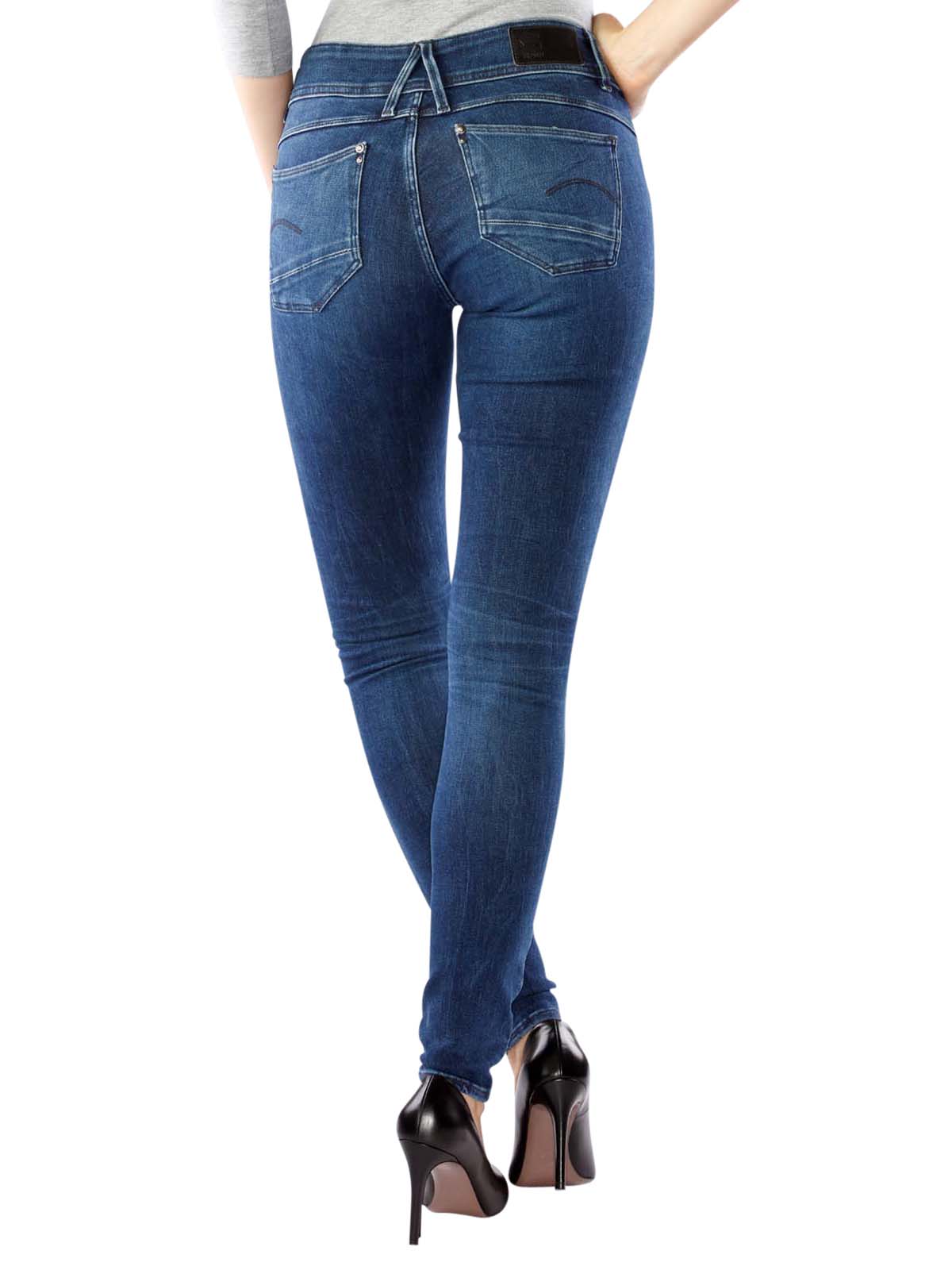 g star lynn mid skinny dark aged