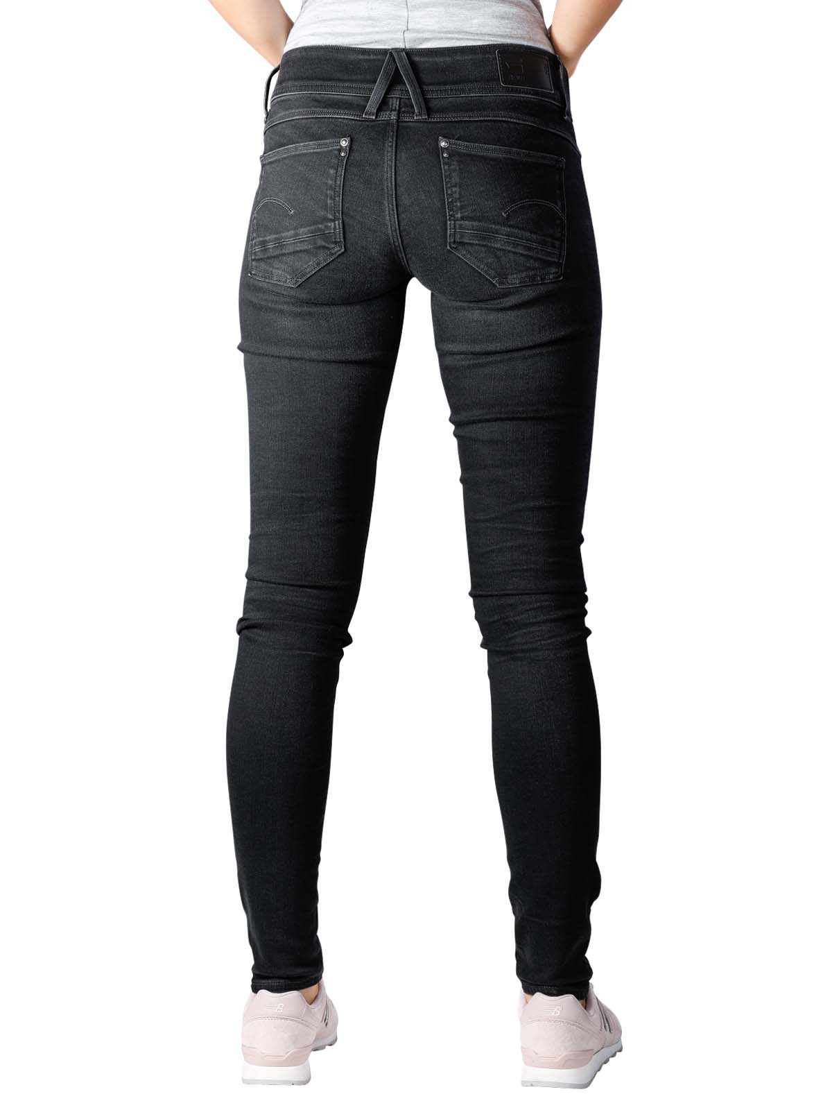 g star lynn mid skinny black